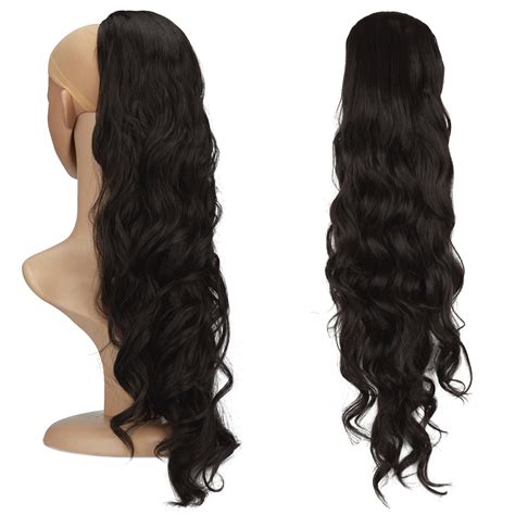 Shcke 24 Inch Ponytail Extensions For Women Long Curly Drawstring
