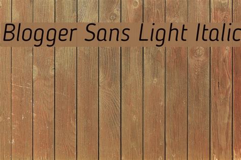 Blogger Sans Light Italic Font