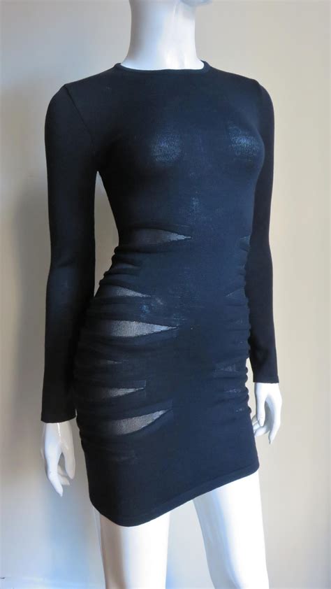 Versace Bodycon Dress With Mesh Cutouts For Sale At 1stdibs Bodycon