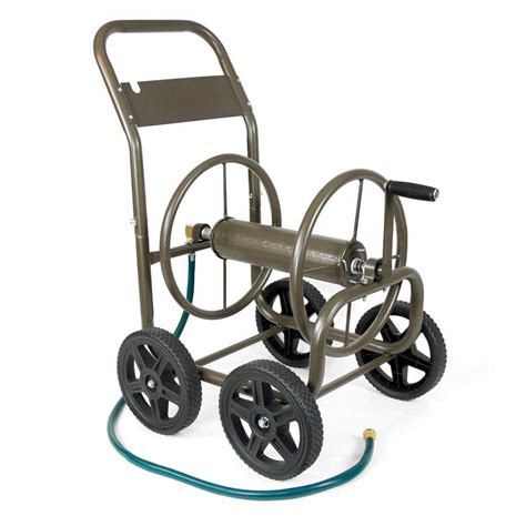 Persevere Stainless Steel Garden Hose Reel Cart Heavy Duty Portable Ho Garden Courtyard