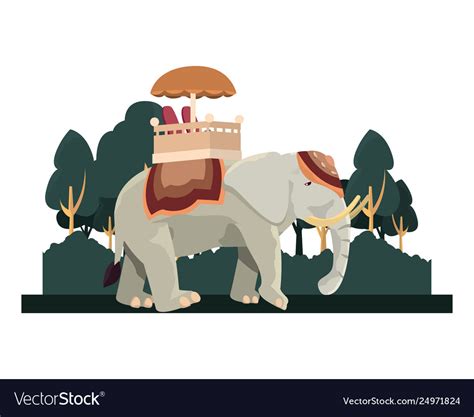 Indian Royal Elephant Royalty Free Vector Image