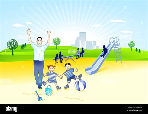 Father With Children Stock Vector Image And Art Alamy