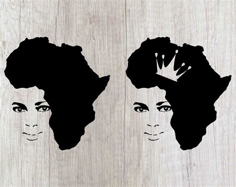 Africa Woman Svg Africa Svg Afro Lady Svg Mujer Svg Black Etsy