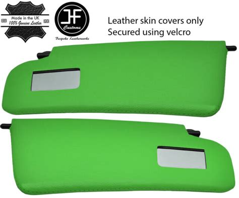 Green Real Leather 2x Sun Visors Covers Fits Honda S2000 1999 2009
