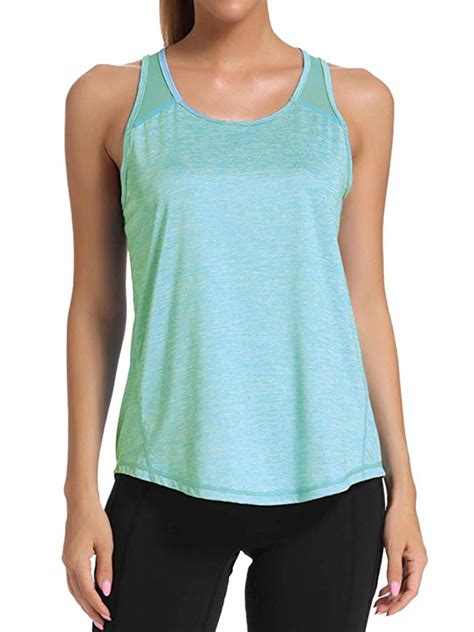 Himone Casual Beach Tanks Loose Sports Tank Tops For Women Round Neck