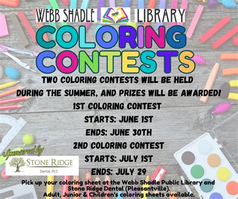 Coloring Contests Webb Shadle Public Library