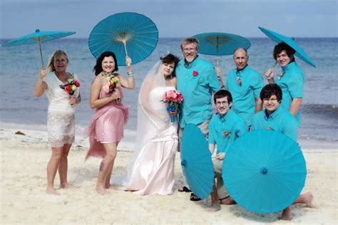Pink And Turquoise Beach Wedding At The Melia Cozumel Resort Cozumel Mexico Beach Wedding