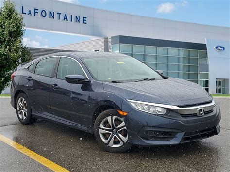 Pre Owned 2016 Honda Civic Lx 4d Sedan In 23j163a Lafontaine