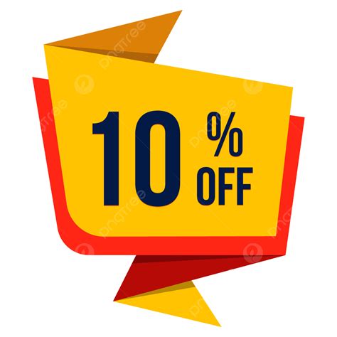 10 Discount Clipart Vector Red Yellow 10 Discount Big Sale Offer