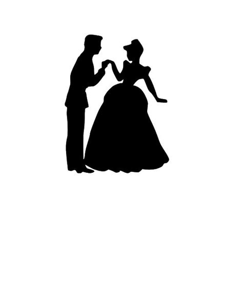 Chez Whimsy Free Svg Cinderella And Prince Silhouette Disney