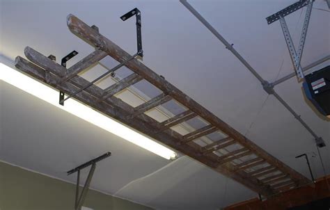 Extension Ladder Hanging Ideas Garage Workshop Layout Garage