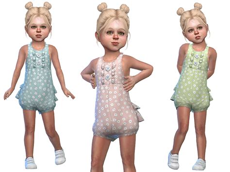 The Sims Resource Ruffled Onesie For Toddler Girls Toddlers Sp Needed