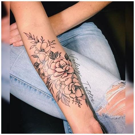 Flower Tattoo On Forearm Forearm Tattooflower Forearm Tattoo Flower