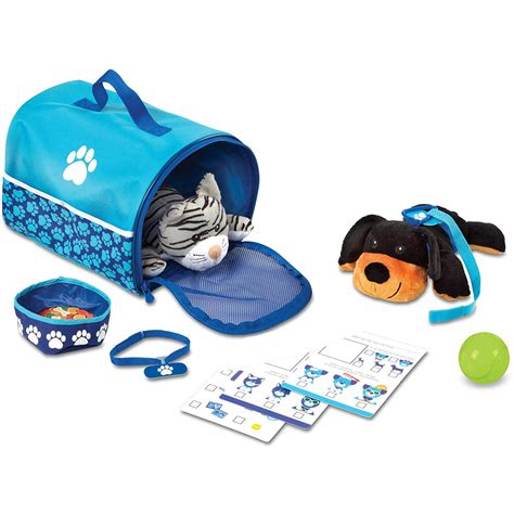Melissa And Doug Tote And Tour Pet Travel Play Set 15 Piece Pretend Play