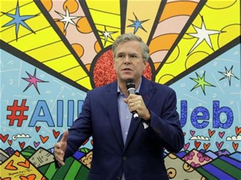 Jeb Bush Campaigns Rainbow Of Colors Goes On Display