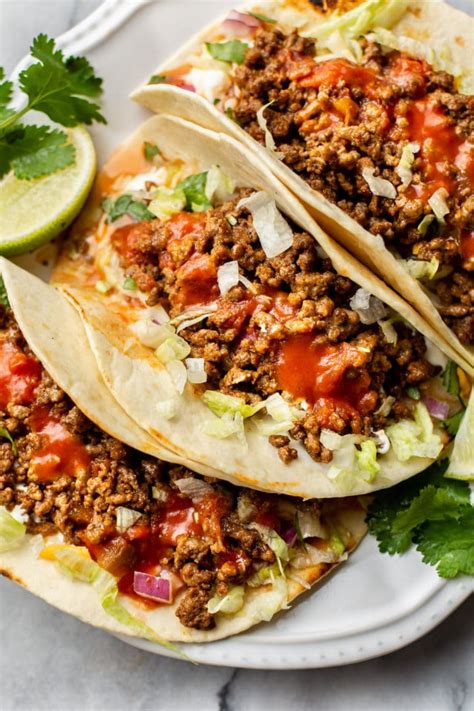 Super Easy Ground Beef Tacos Salt And Lavender