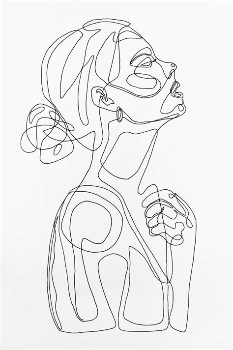 One Line Woman Drawing Continous Line Drawing Drawings Line Drawing