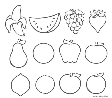 Dibujos de Frutas para colorear - Páginas para imprimir gratis