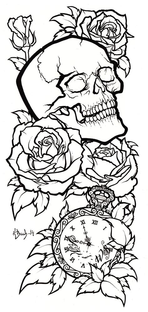 Skull Tattoo Design Lineart By Blueundine On Deviantart Bull Skull