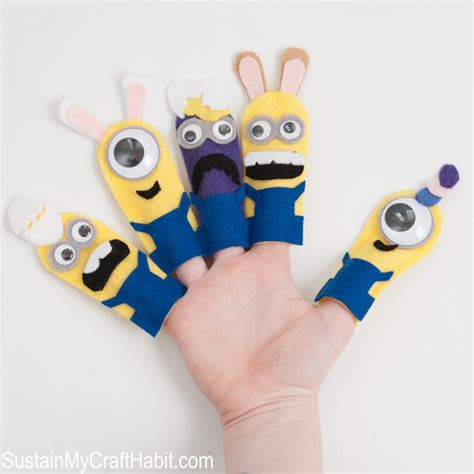 Minion Crafts Super Silly Finger Puppets Sustain My Craft Habit