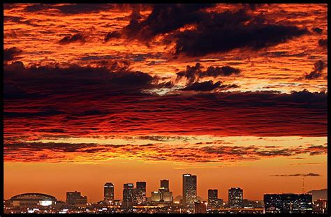 Phoenix Az Arizona Sunset Phoenix Skyline Downtown Phoenix