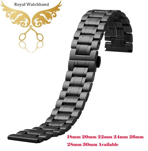 Watch Band Mm Mm Mm Mm Mm Mm Mm Black Stainless Steel