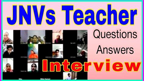 Nvs Teacher Interview In Hindi L Navodaya Teacher Interview Questions L