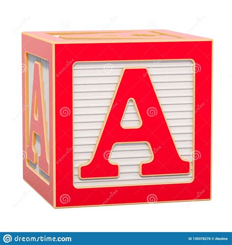 Draw block letters by making . ABC Alphabet Wooden Block With A Letter. 3D Rendering ...