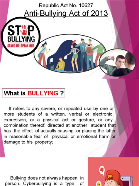 Anti Bullying Ra 10627 Pdf Bullying Cyberbullying