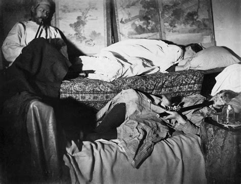 Rare black and white photographs capture misery inside the opium dens ...