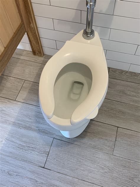 Public Toilet Seat Has Handle So You Dont Have To Reach Under When