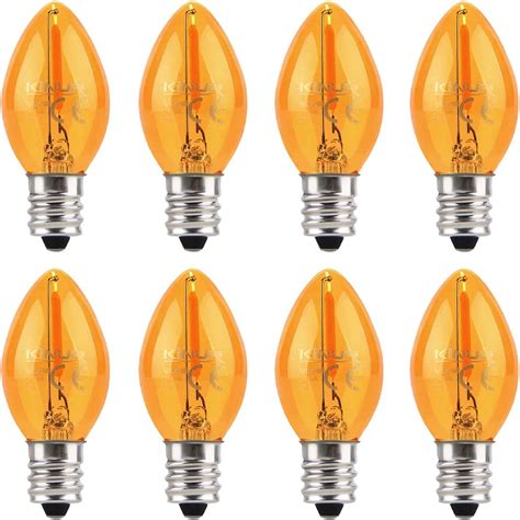 Kinur C7 Led Bulbs Led Night Light Bulb E12 Candelabra Base Amber