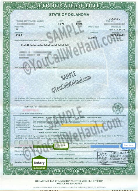 Maybe you would like to learn more about one of these? How to Transfer Oklahoma Title and instructions for ...