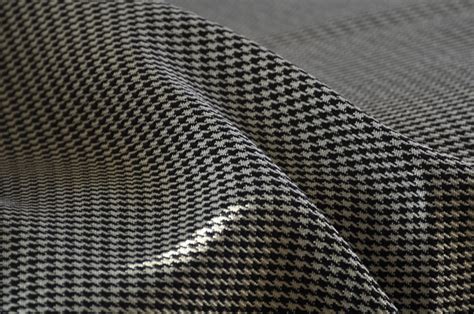 Black And White Houndstooth Check Bloomsbury Square Dressmaking Fabric