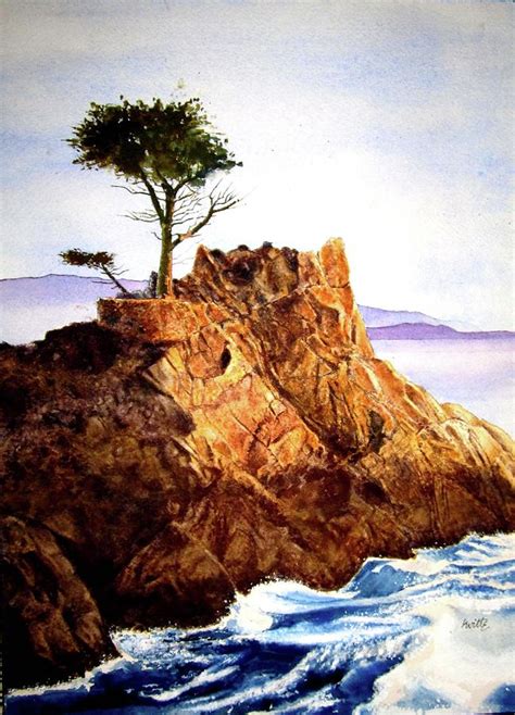 The Lone Cypress Painting By Kenneth Witte Fine Art America