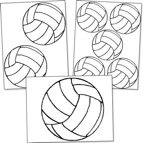 Volleyball Template Printable Floss Papers