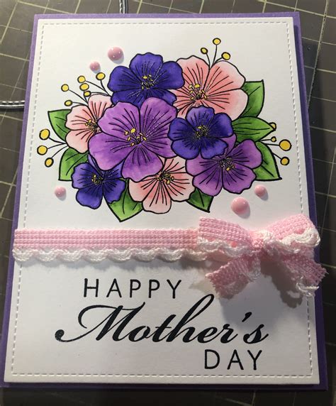 Pin By Missy Terry On My Handmade Cards Happy Mothers Day Card