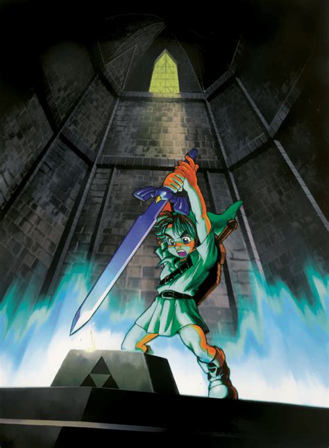 Link Pulling Master Sword Between Two Rocks