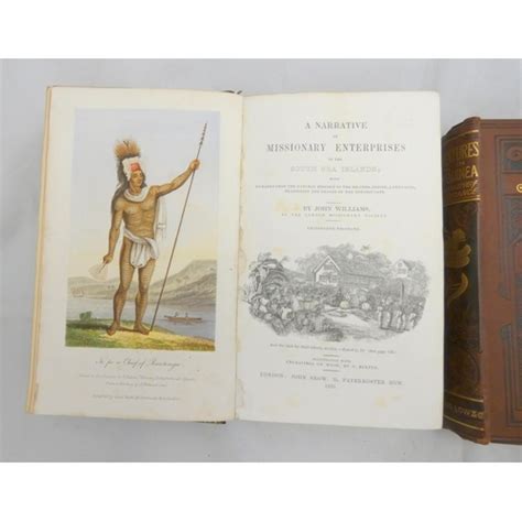 Williams John A Narrative Of Missionary Enterprises In The South Sea Islands Col Litho Baxter Pr