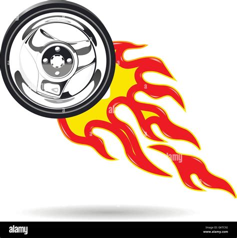 Tires On Fire Stock Vector Images Alamy