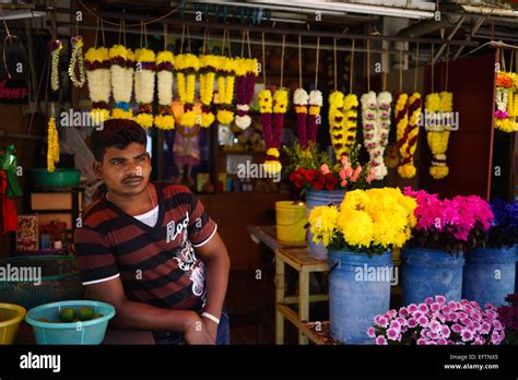 Indian Flower Shop At Georgetown Penang Malaysia Stock Photo Alamy