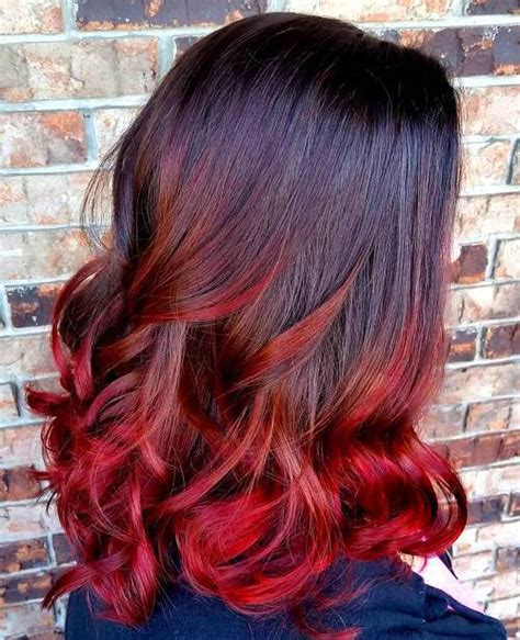 Red and black ombre for a dramatic punk style. 25 Thrilling Ideas for Red Ombre Hair