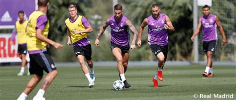 the squad continue preparing for the champions league opener real madrid cf