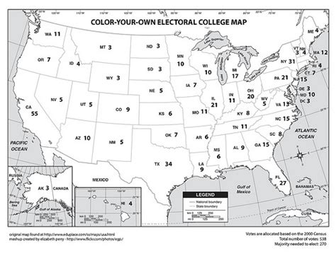 Blank Electoral Map 2012