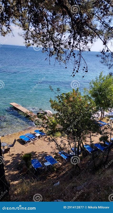Tarsanas Beach In Limenas On Thassos Island Greece Stock Image Image