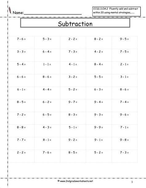 20 One Digit Addition And Subtraction Worksheets Coo Worksheets