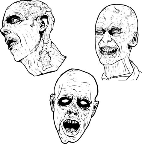 3 Free Illustrated Scary Zombies Freevectors