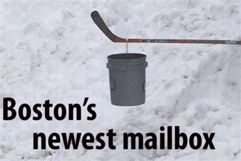 Snow Plow Buried His Mailbox So He Put This One Up As A Temporary