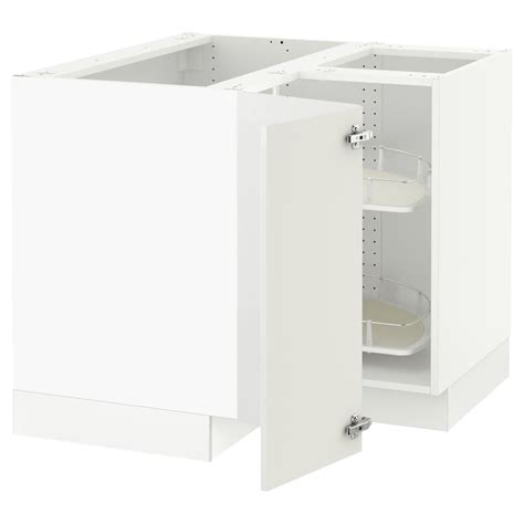 Sektion Corner Base Cabinet With Carousel Whiteringhult White