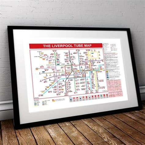 The Liverpool Football Tube Map Etsy